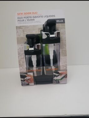 Sink Sider Duo Twin Soap Dispenser - Black